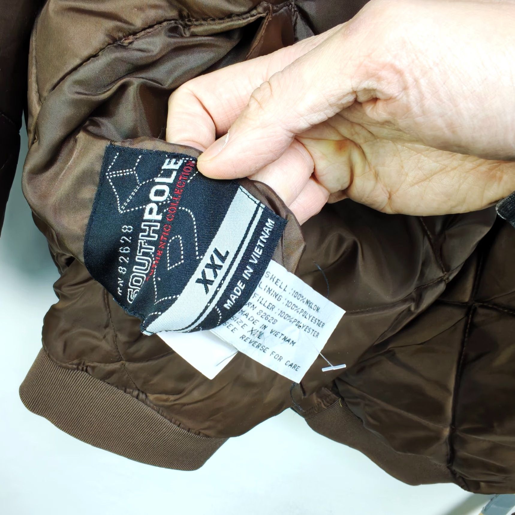 Southpole VINTAGE SouthPole Puffer Jacket 2XL Men Brown Nylon Zip 90s Winter Casual Down Size US S / EU 44-46 / 1 - 6 Thumbnail