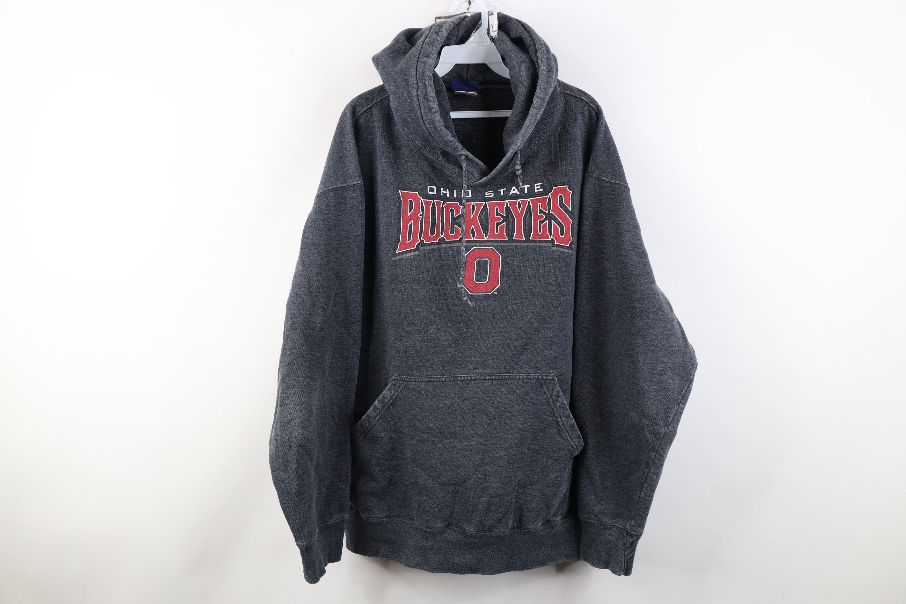 Vintage Vintage 90s Y2K Ohio State University Hoodie Sweatshirt Gray Size US XL / EU 56 / 4 - 1 Thumbnail