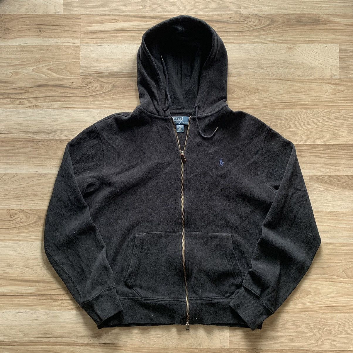 Polo Ralph Lauren Vintage black baggy Polo Hoodie Essential fit 90’s Medium Size US M / EU 48-50 / 2 - 2 Thumbnail