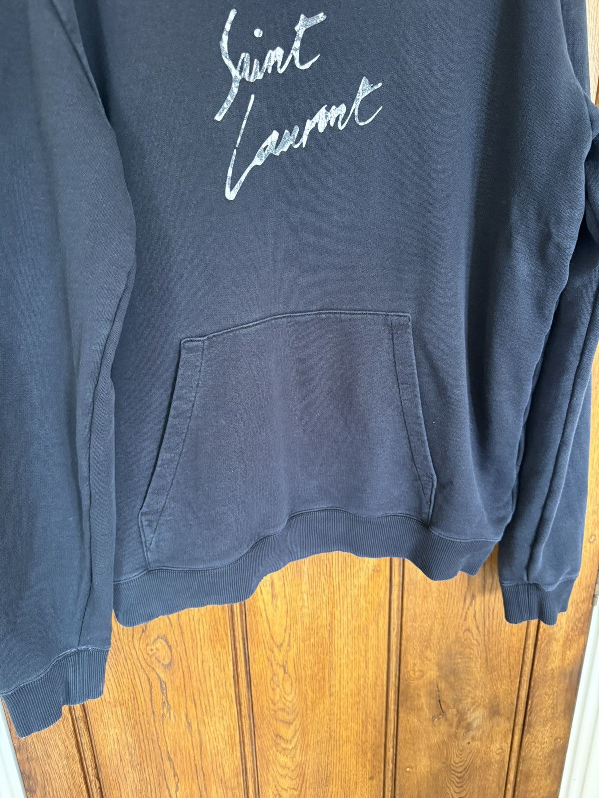 Saint Laurent Paris FW18 Saint Laurent camo logo script black hoodie XXL archive Size US XXL / EU 58 / 5 - 12 Thumbnail