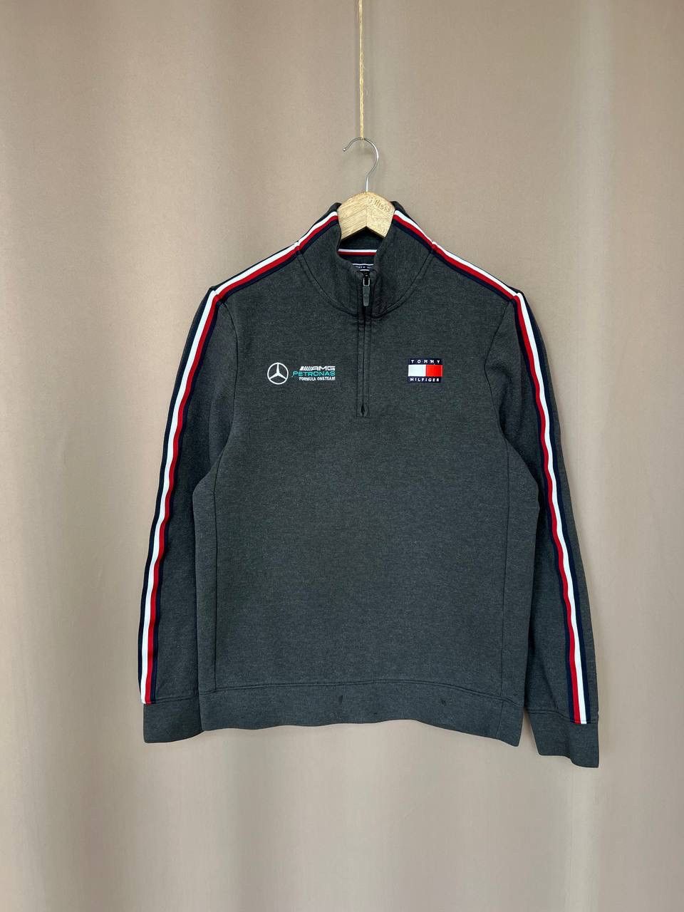 Tommy Hilfiger x Mercedes Benz Half Zip Sweatshirt Size S