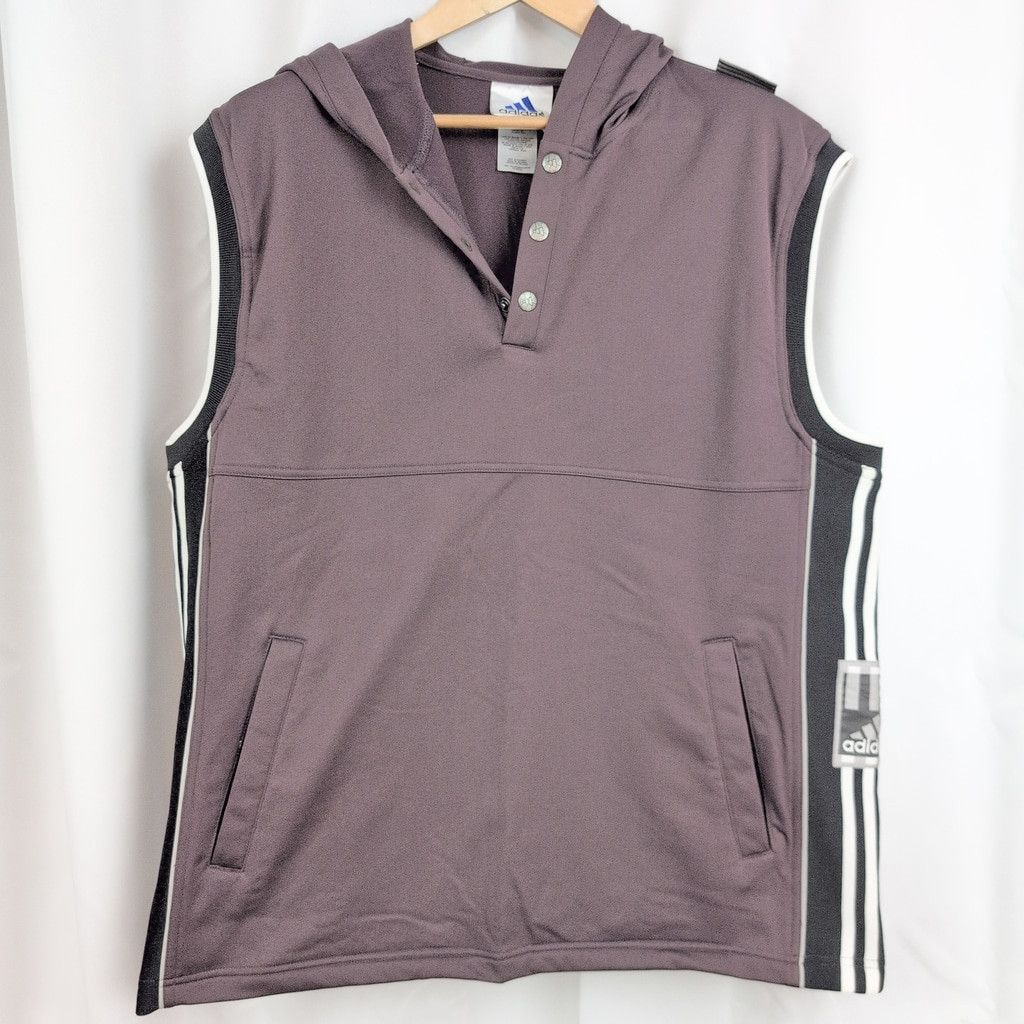 Adidas Y2K Adidas Maroon Sleeveless Active Hoodie Small EUC Size US S / EU 44-46 / 1 - 1 Thumbnail