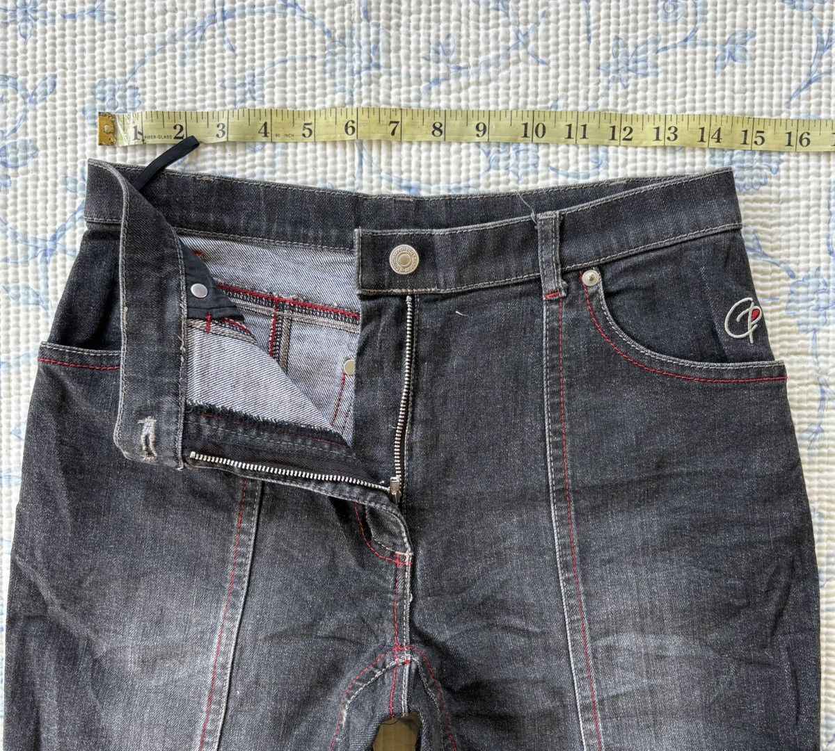 Japanese Brand Japanese Green Club Streetwear Flared Denim Size US 30 / EU 46 - 3 Thumbnail