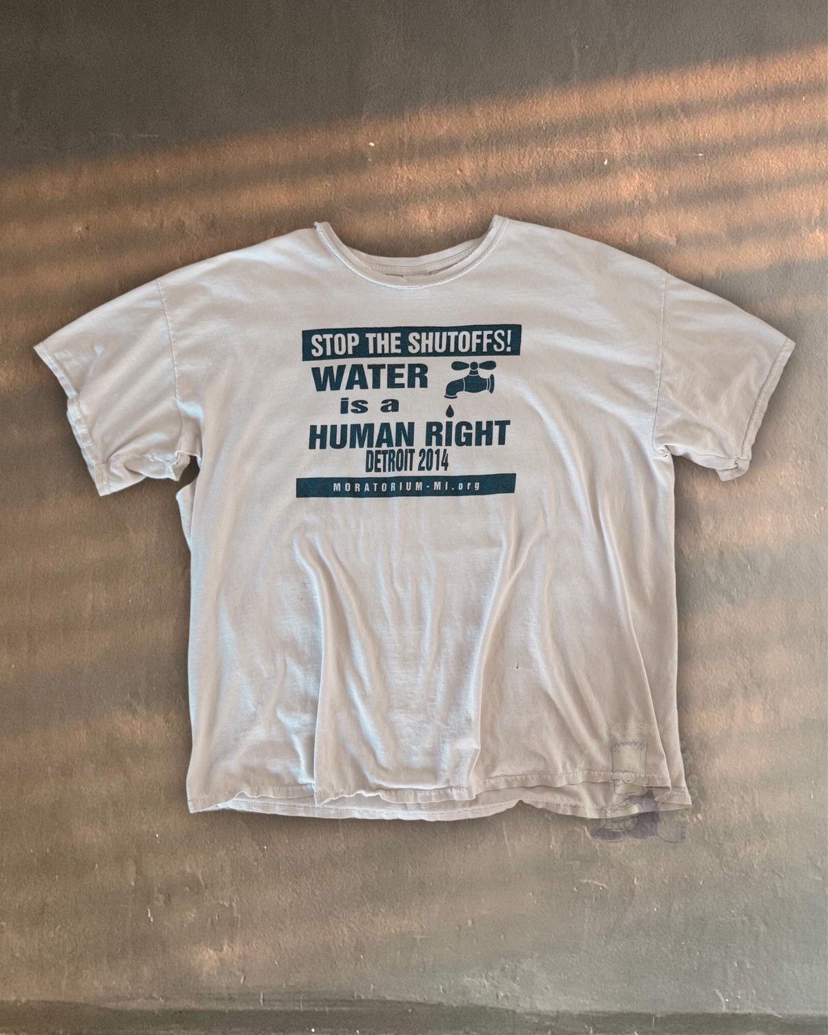 Vintage detroit thrashed human rights stop ERD distressed oversized Size US XXL / EU 58 / 5 - 1 Thumbnail