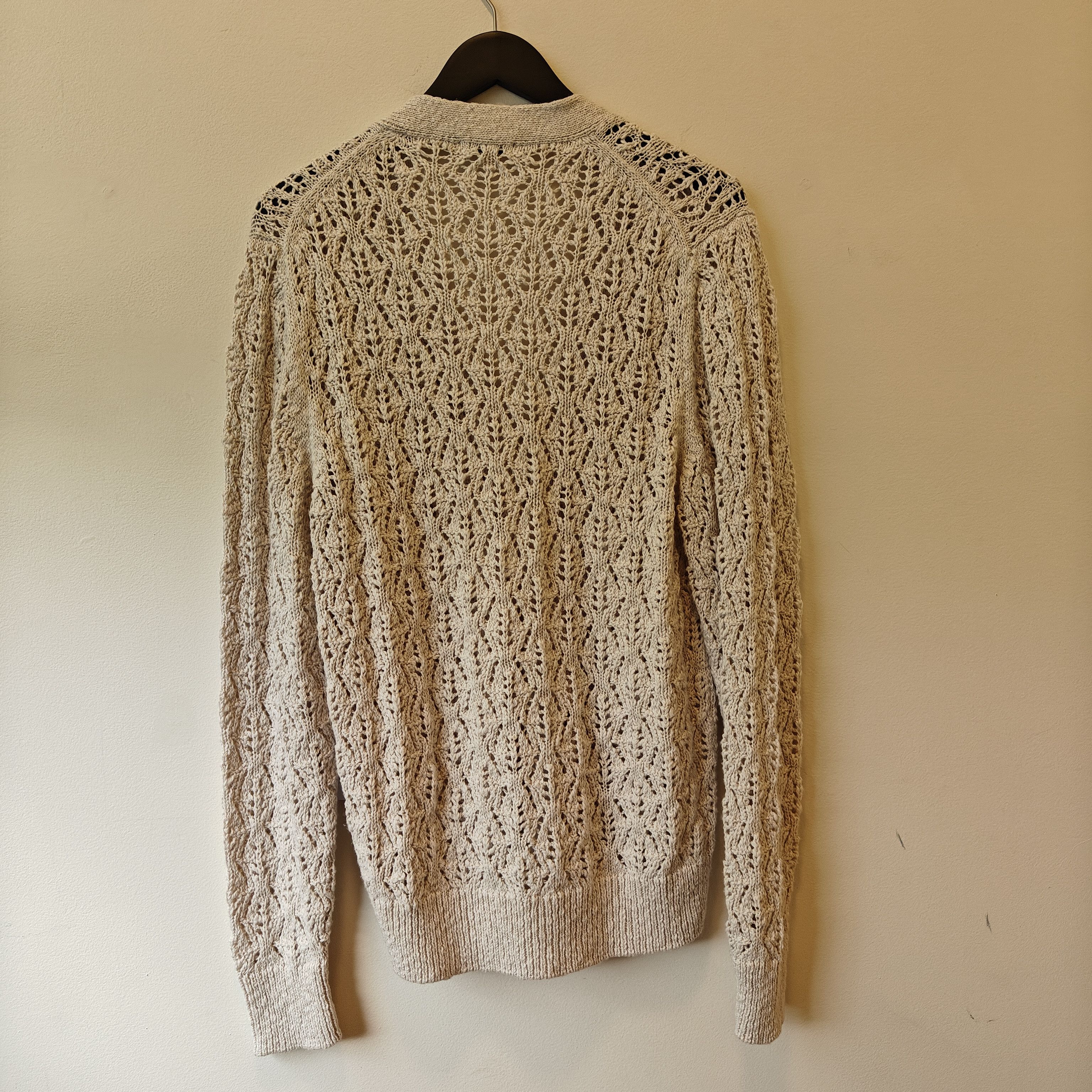 3sixteen NWT Knit ecru cardigan, crochet fits small $298 Size US M / EU 48-50 / 2 - 13 Thumbnail