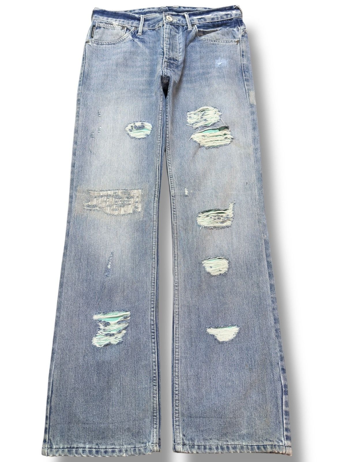 Vintage 55DSL Faded Ripped Distressed Denim