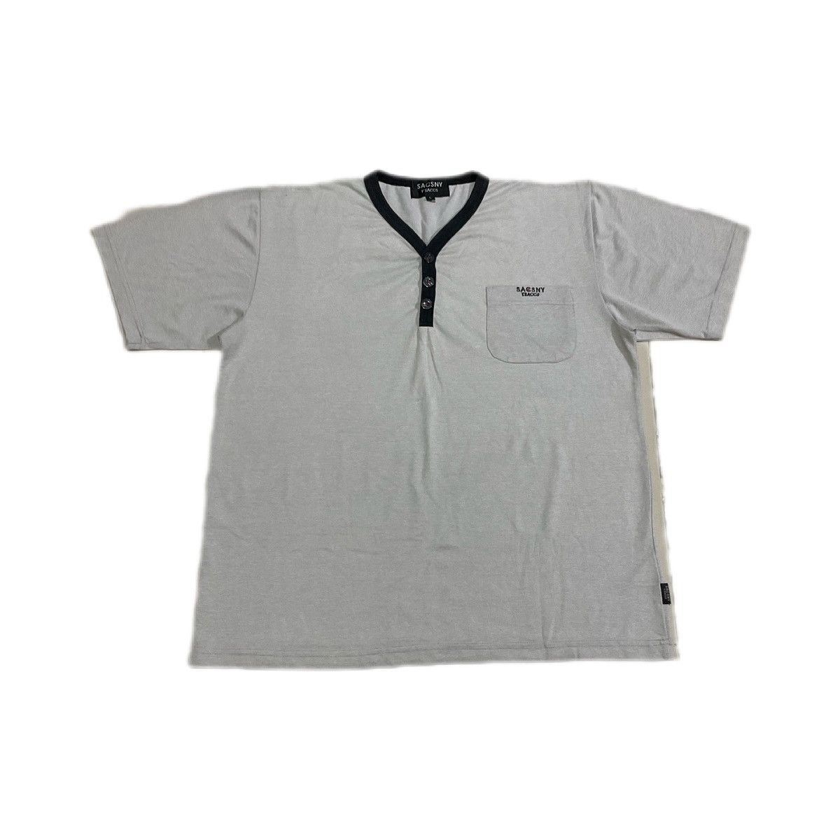 Y's × Yohji Yamamoto 🔥Vintage Sacsny Y’saccs Yohji Yamamoto Henley Shirt Size US L / EU 52-54 / 3 - 1 Thumbnail