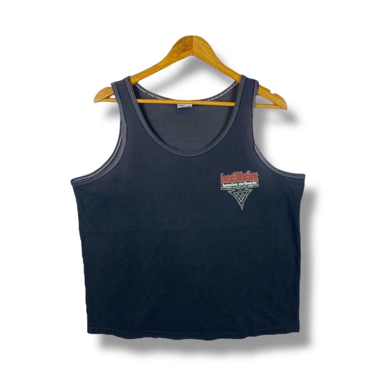 Vintage Vintage 90's LOCAL MOTION Hawaiian Surfboards Faded Tank Top Size US L / EU 52-54 / 3 - 1 Thumbnail