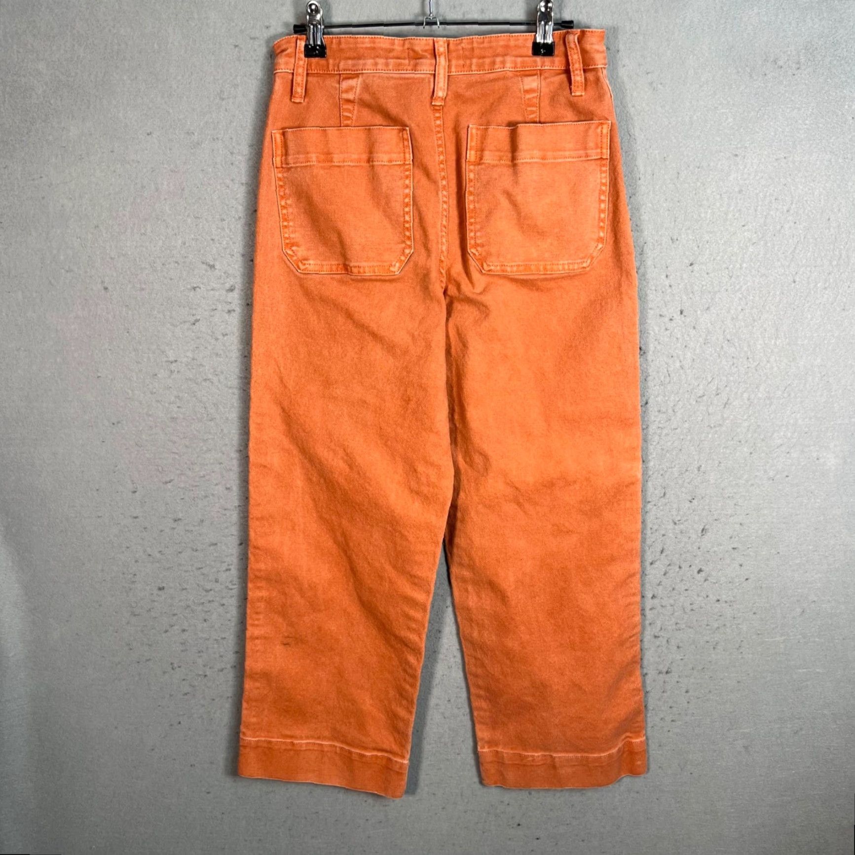 Madewell Madewell Jeans Adult Women 26 Orange High-Rise Straight-Leg Cotton Blend Size 26" / US 2 / IT 38 - 2 Thumbnail