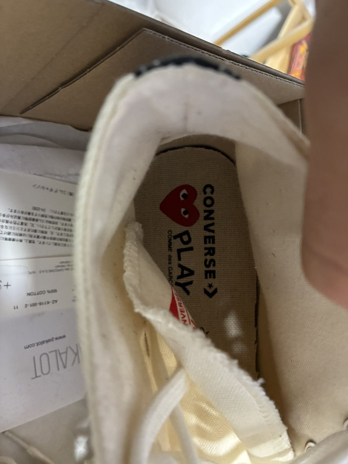 Comme des Garcons PLAY × Converse Comme des GARCONS X Converse White Size US 11 / EU 44 - 6 Thumbnail