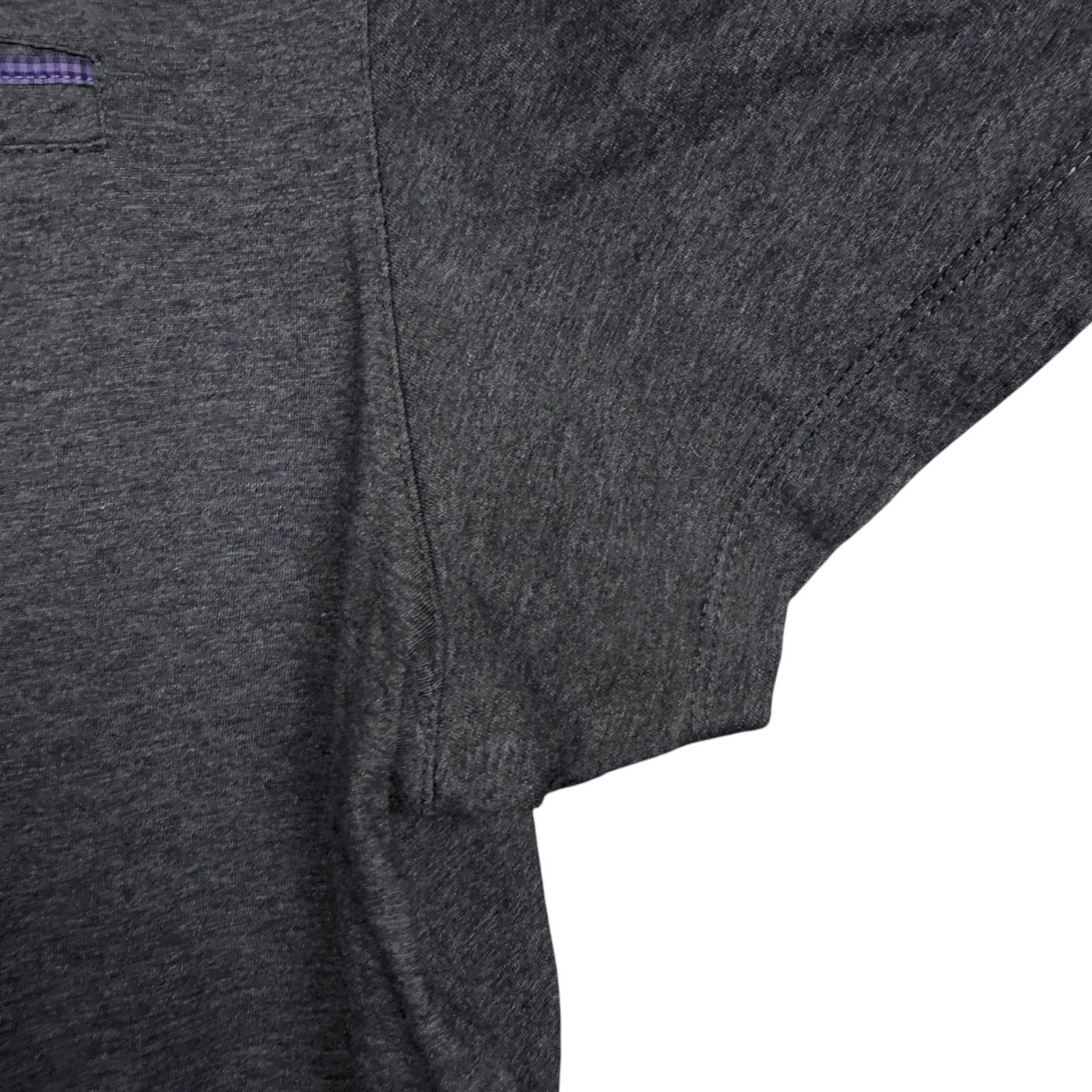 Ted Baker Ted Baker Men's 4 Dark Gray Polo Shirt Purple Contrast Size US L / EU 52-54 / 3 - 5 Thumbnail