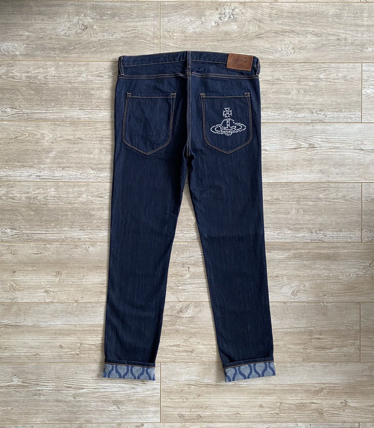 Designer × Vivienne Westwood Rare💙Vivienne Westwood Aglomania Big Logo Denim Pants Size US 32 / EU 48 - 16 Thumbnail