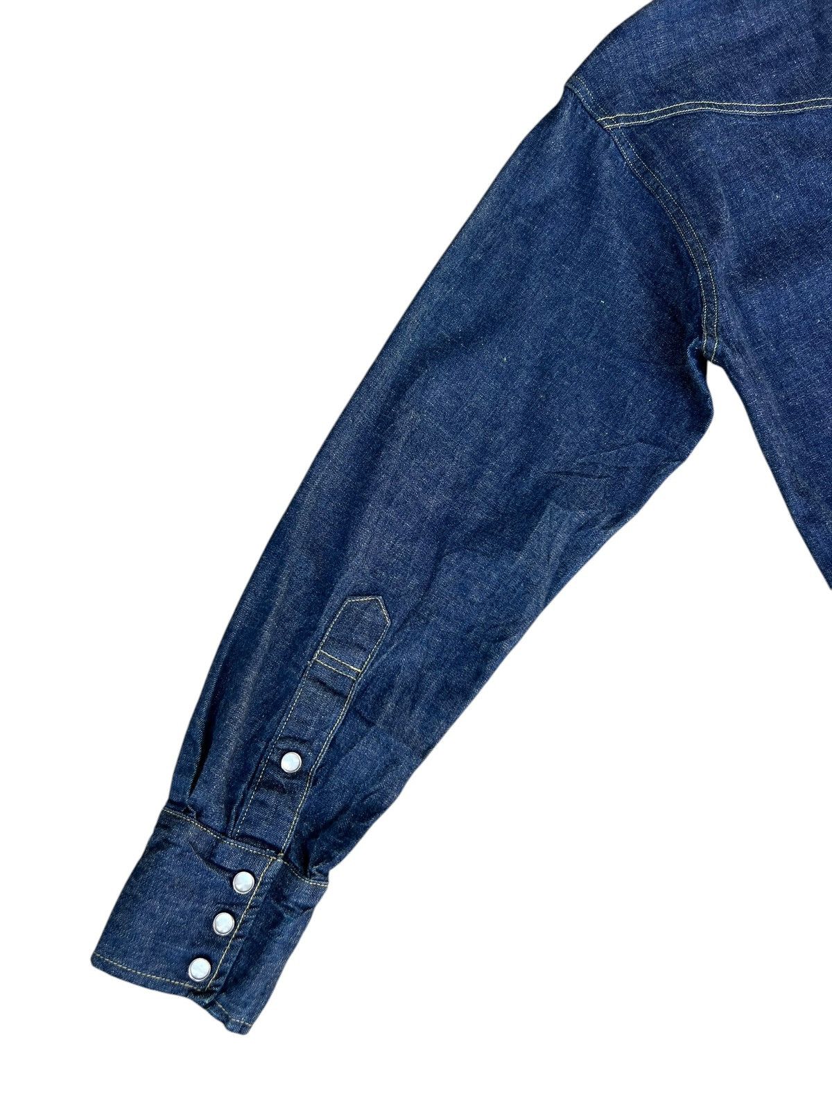 Levi's Vintage Clothing Vintage 2000 Levi’s Long Horn Big E Denim Western Shirt Size US M / EU 48-50 / 2 - 17 Thumbnail