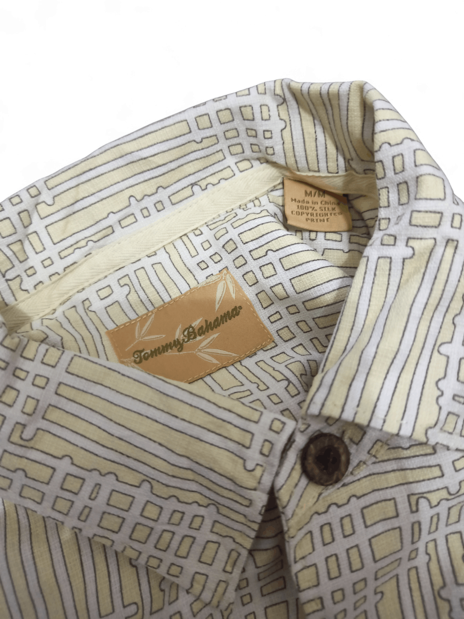 Tommy Bahama Tommy Bahama Striped Pattern Silk Hawaiian Shirt Medium Size US M / EU 48-50 / 2 - 5 Thumbnail