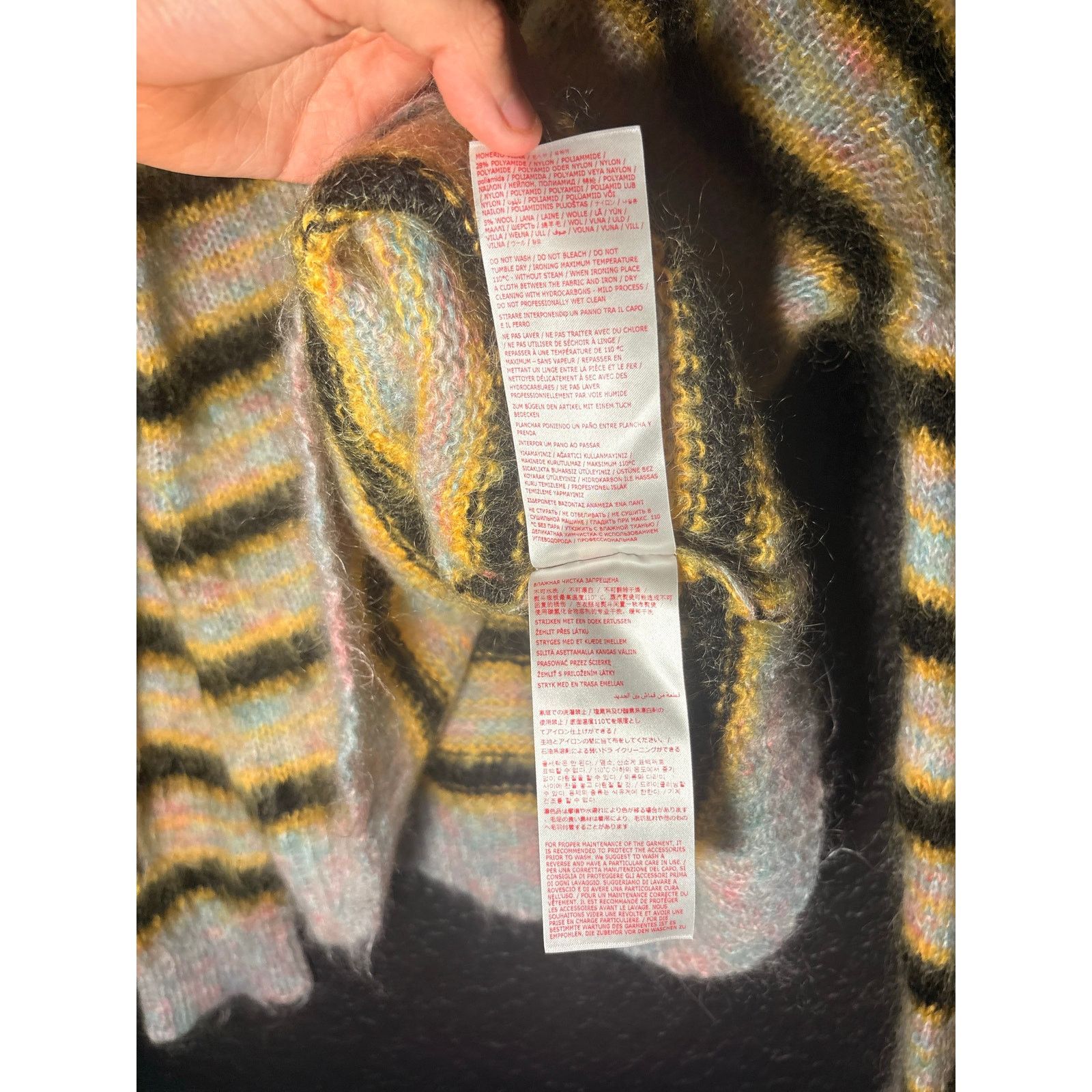Marni Marni Mohair Multicolor Striped Sweater Size US L / EU 52-54 / 3 - 7 Thumbnail