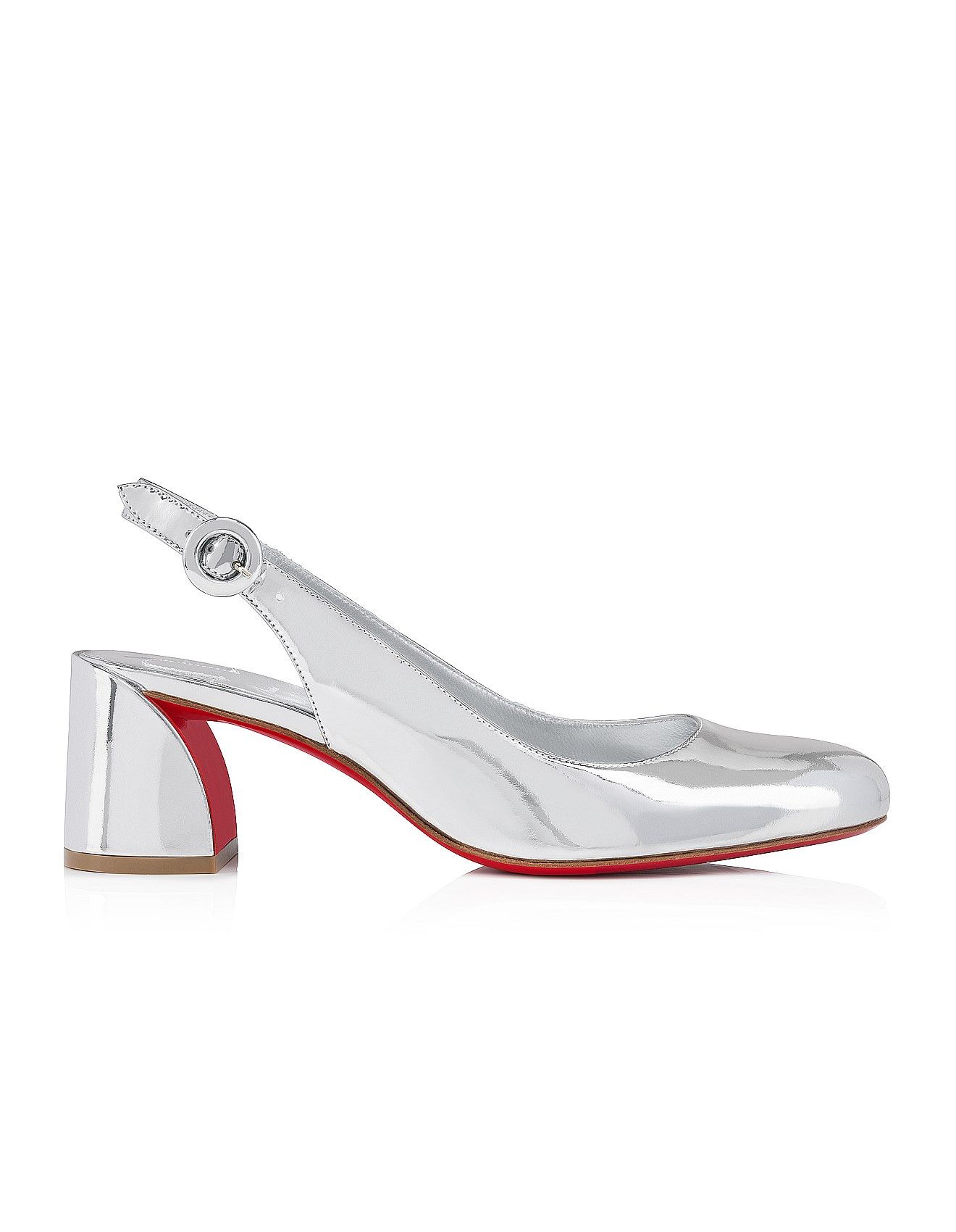 Christian Louboutin o1w1db10425 Mules in Silver Size US 9 / IT 39 - 1 Thumbnail