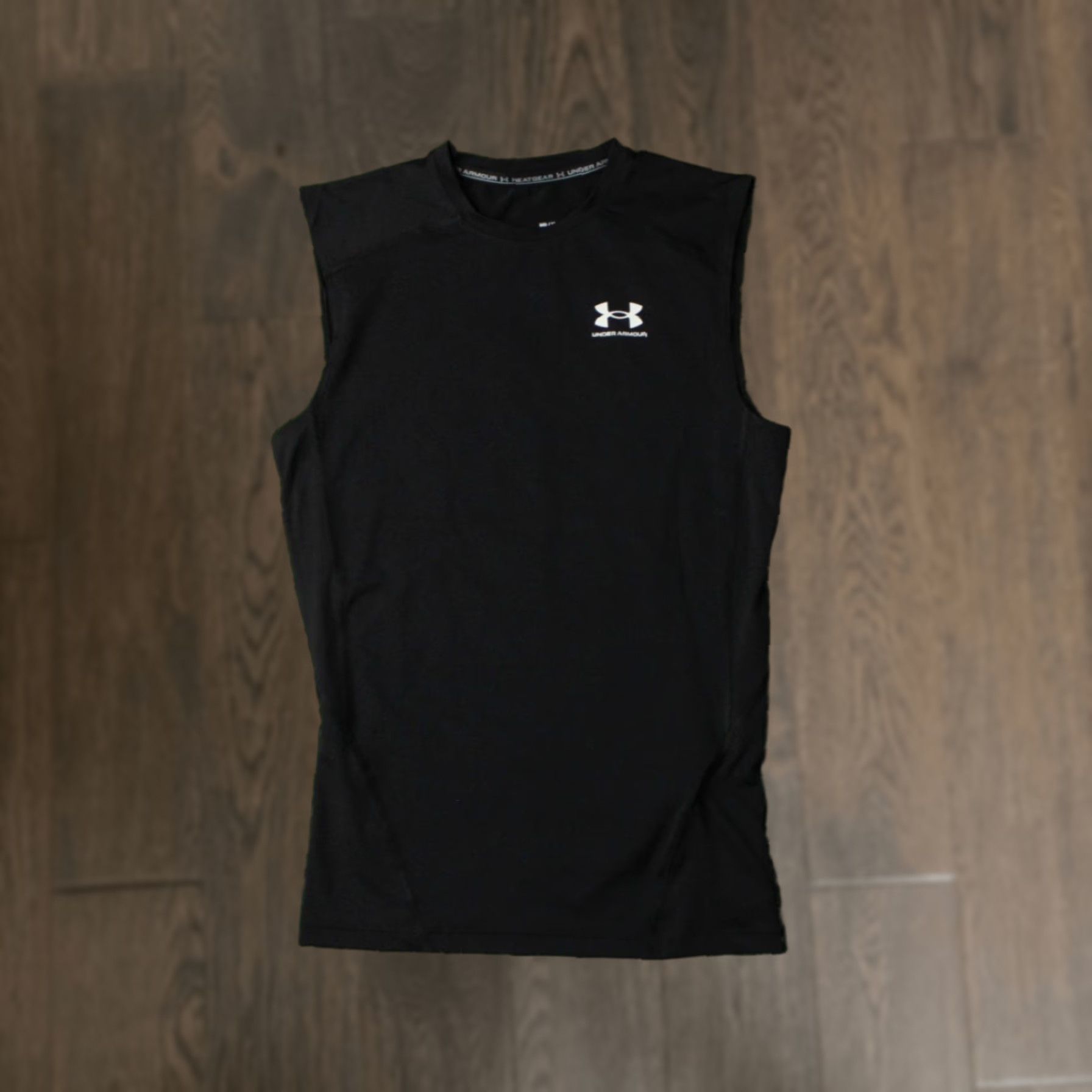 Under Armour UNDER ARMOUR HEATGEAR Vest Shirt 2023 MEN Training SIZE M Black Core Layer Sleeveless Logo On Back Size US M / EU 48-50 / 2 - 1 Thumbnail