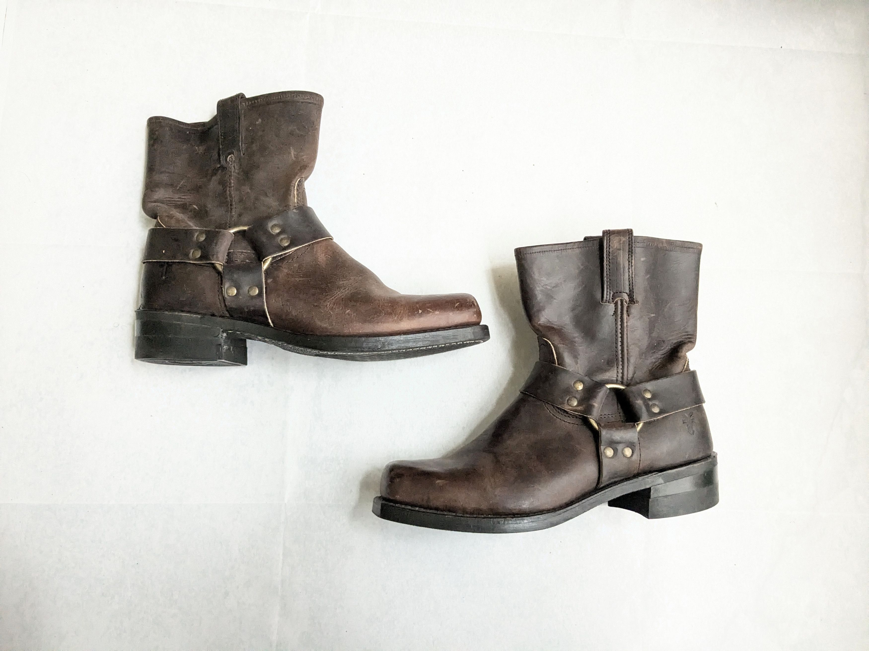 Frye Frye Harness Boots Brown 10 M Leather Size US 10 / EU 43 - 1 Thumbnail