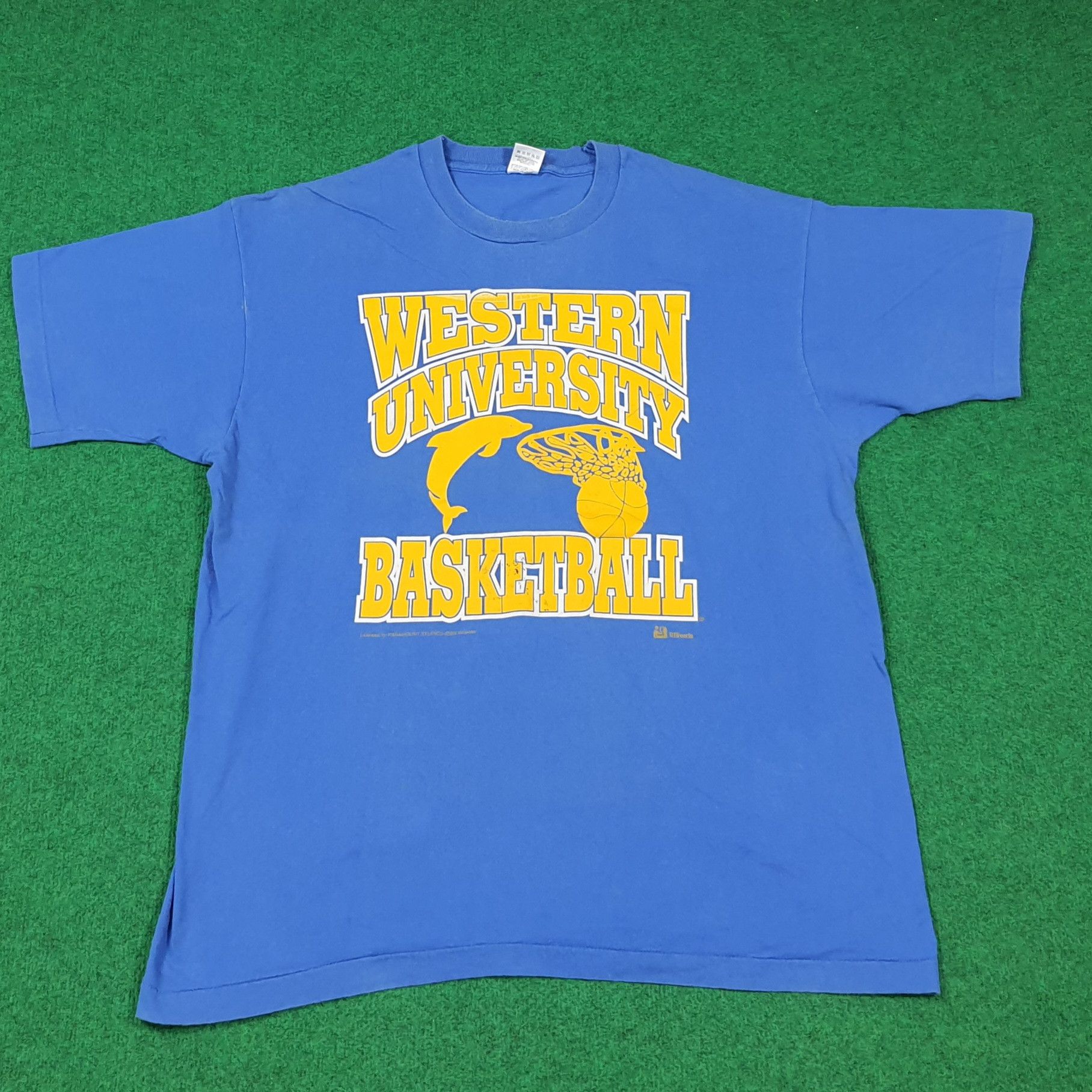 Fruit Of The Loom Vintage Western University Basketball Single Stitch C285N65 Size US XL / EU 56 / 4 - 1 Thumbnail