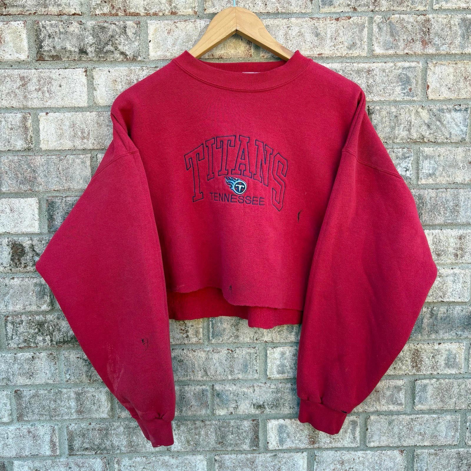 Majestic Vintage 90s Tennessee titans red crewneck Size US XL / EU 56 / 4 - 7 Thumbnail