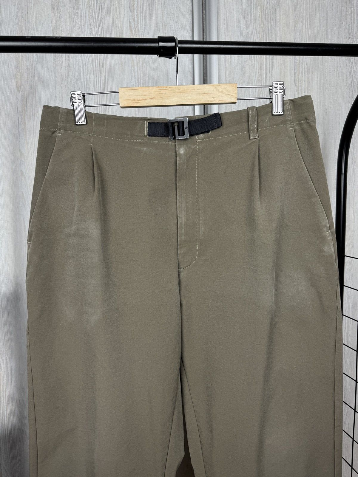 Goldwin Goldwin Double Cloth Stretch Pants Medium Olive Technical Size US 34 / EU 50 - 3 Thumbnail