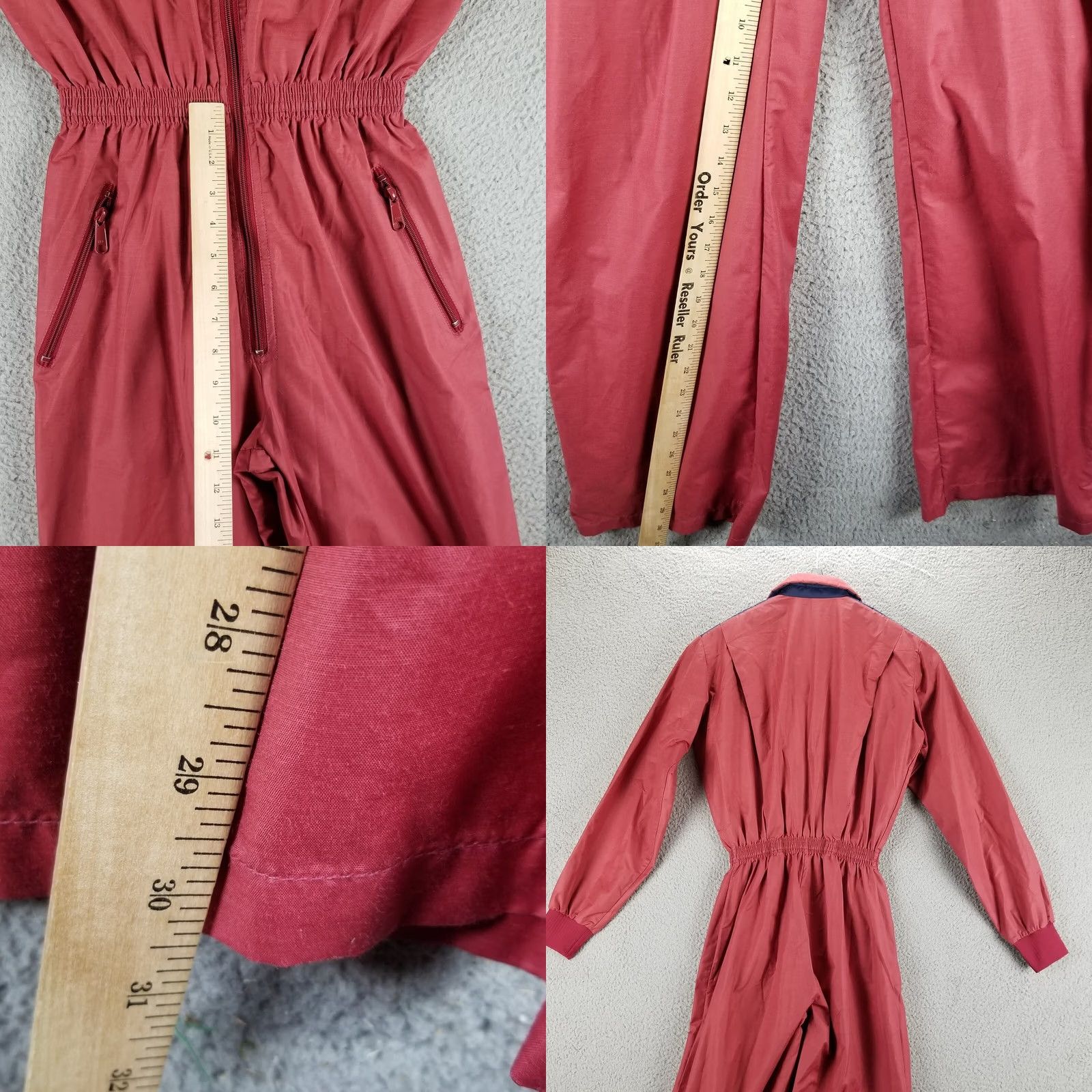 Helly Hansen VTG RARE Helly Hansen One Piece Full Sailing Suit Womens Medium Red Windbreaker Jacket (Sailing) Size M / US 6-8 / IT 42-44 - 9 Thumbnail