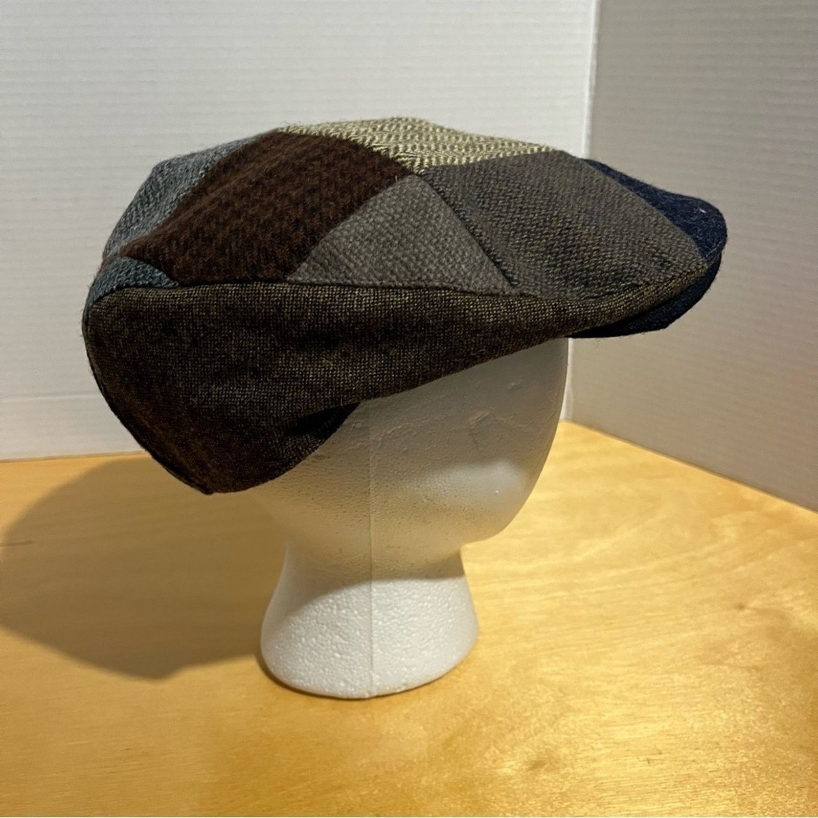 Other Hanna Hats NWT Donegal Ireland Wool Patchwork Newsboy Sz XL Size ONE SIZE - 3 Thumbnail