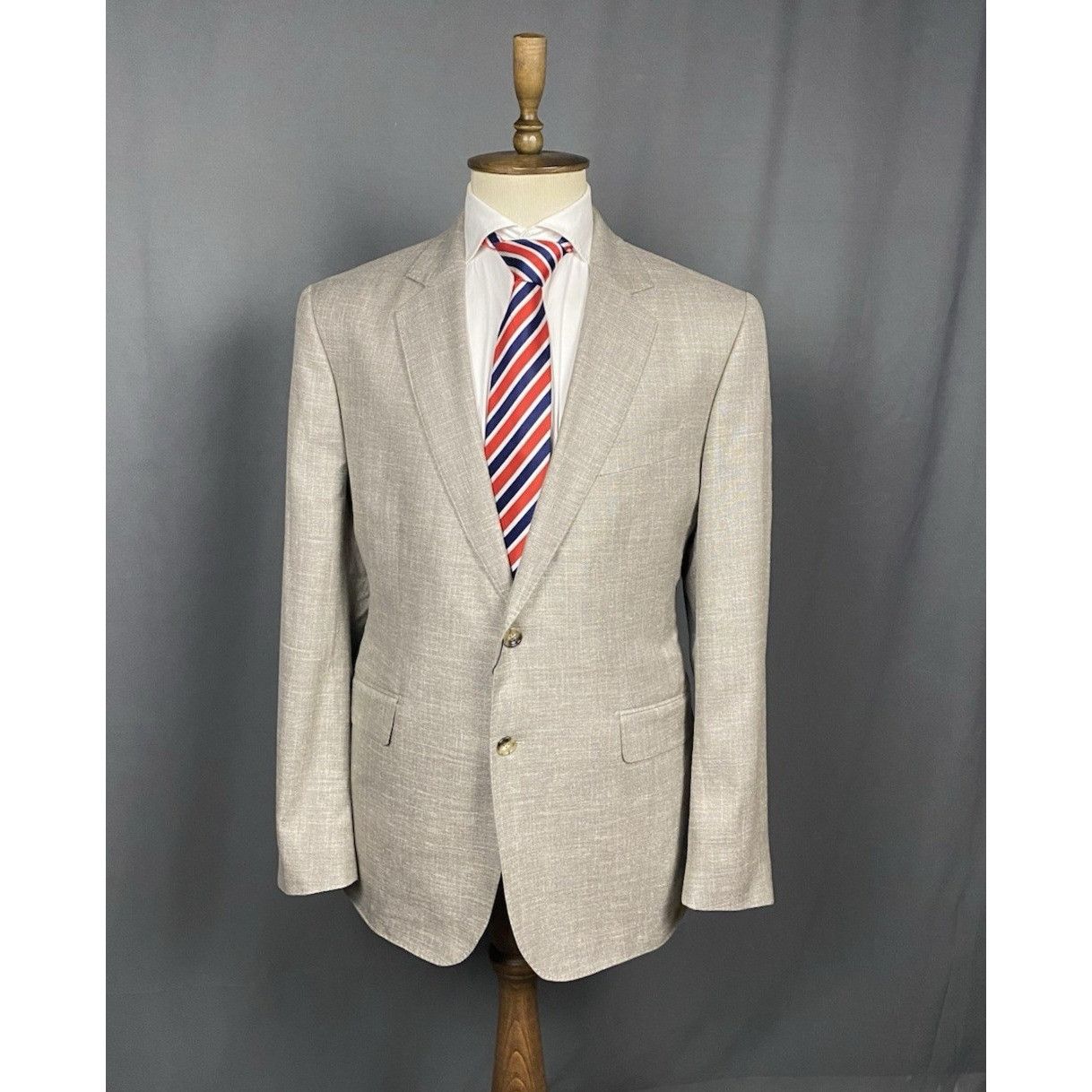 Hackett NWT GREAT Hackett Saville Row Taupe Beige Wool Silk Blazer J Size 46R - 1 Thumbnail