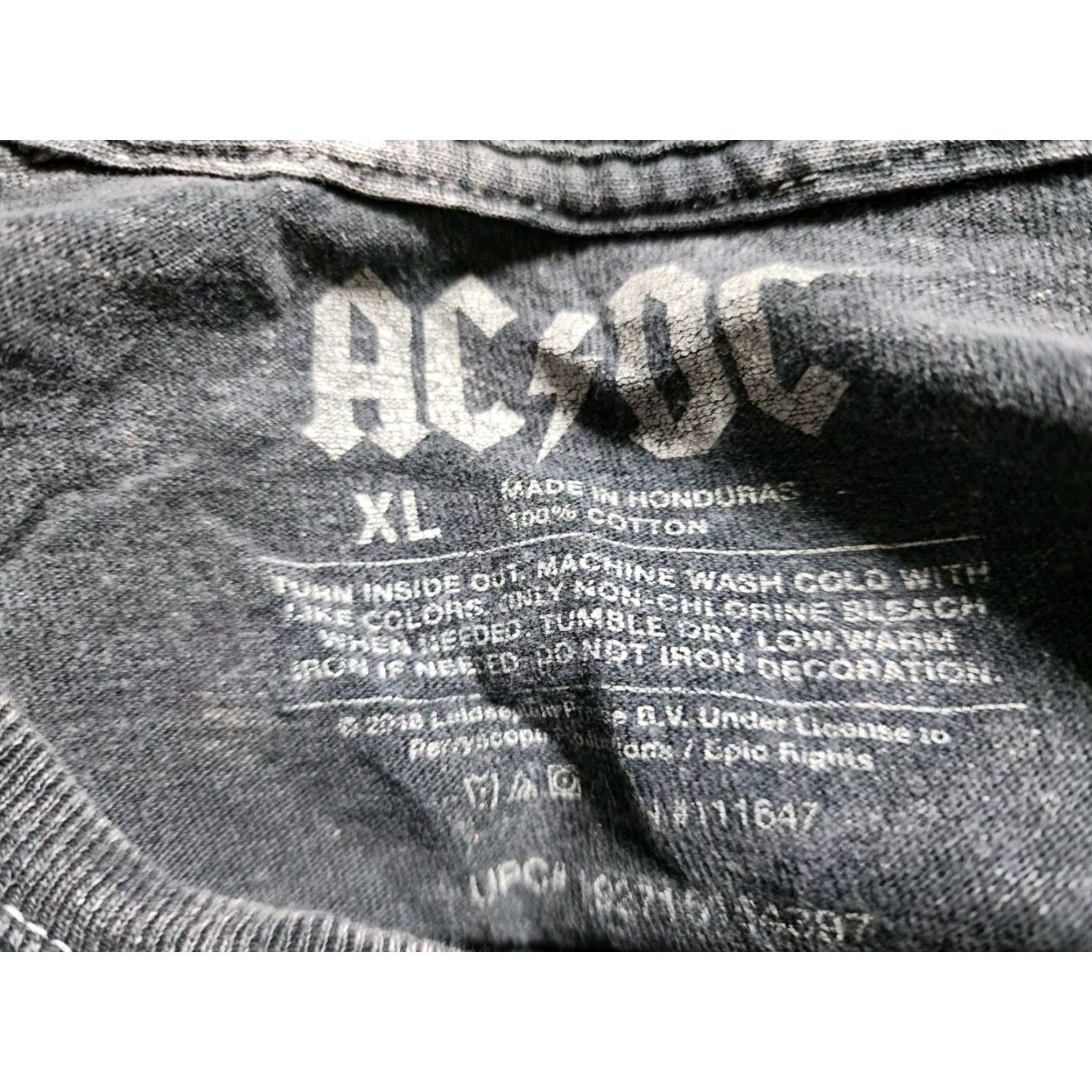Doublet ACDC 1985 Tour Fly On The Wall Mens XL Short Sleeve Graphic Print Rock T Shirt Gray Size US XL / EU 56 / 4 - 5 Thumbnail