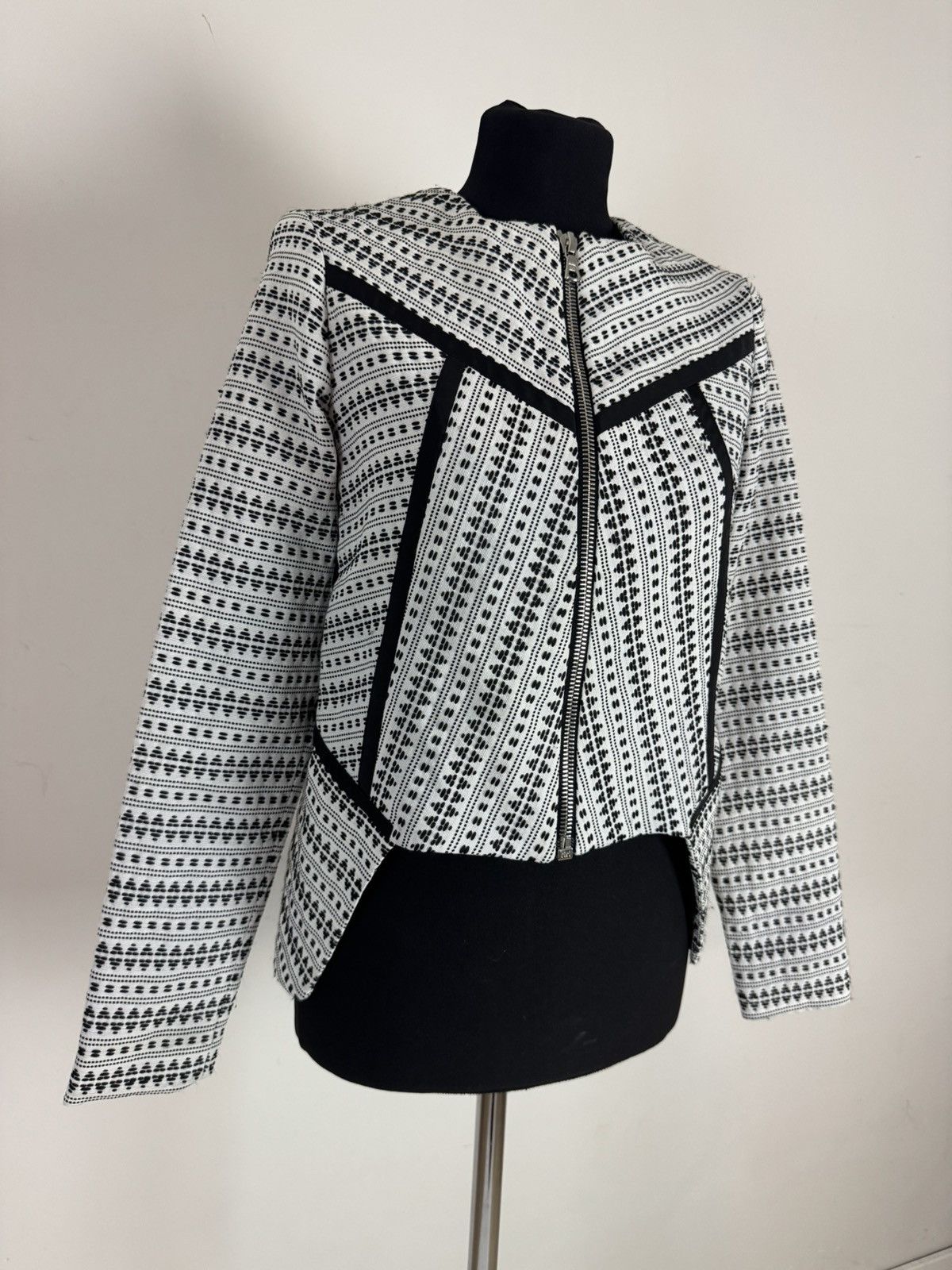 ALEXIS ALEXIS Geometric Zip-Front Jacket Tribal/Aztec Print Size S / US 4 / IT 40 - 7 Thumbnail