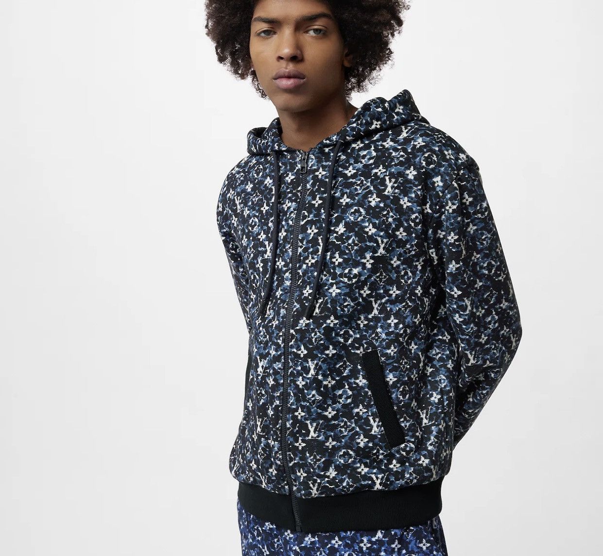 Louis Vuitton Monogram Zip-Through Cotton Hoodie | Grailed