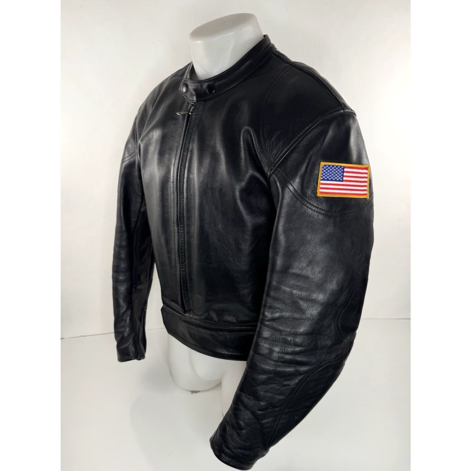 Vintage Vanson Heavy Duty LEATHER Mens 46 Motorcycle Moto Biker Texas Jacket EXCELLENT Jacket Mens 46 Black Leather Bike Riding 90s/Motorcycle Size US S / EU 44-46 / 1 - 3 Thumbnail