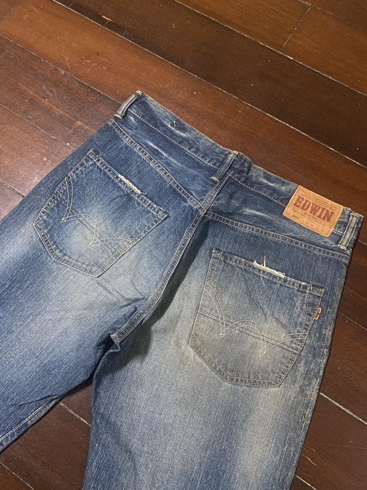 Edwin Vintage Edwin 505z Selvedge Faded Wash mud wash Baggy Jeans Size US 36 / EU 52 - 14 Thumbnail