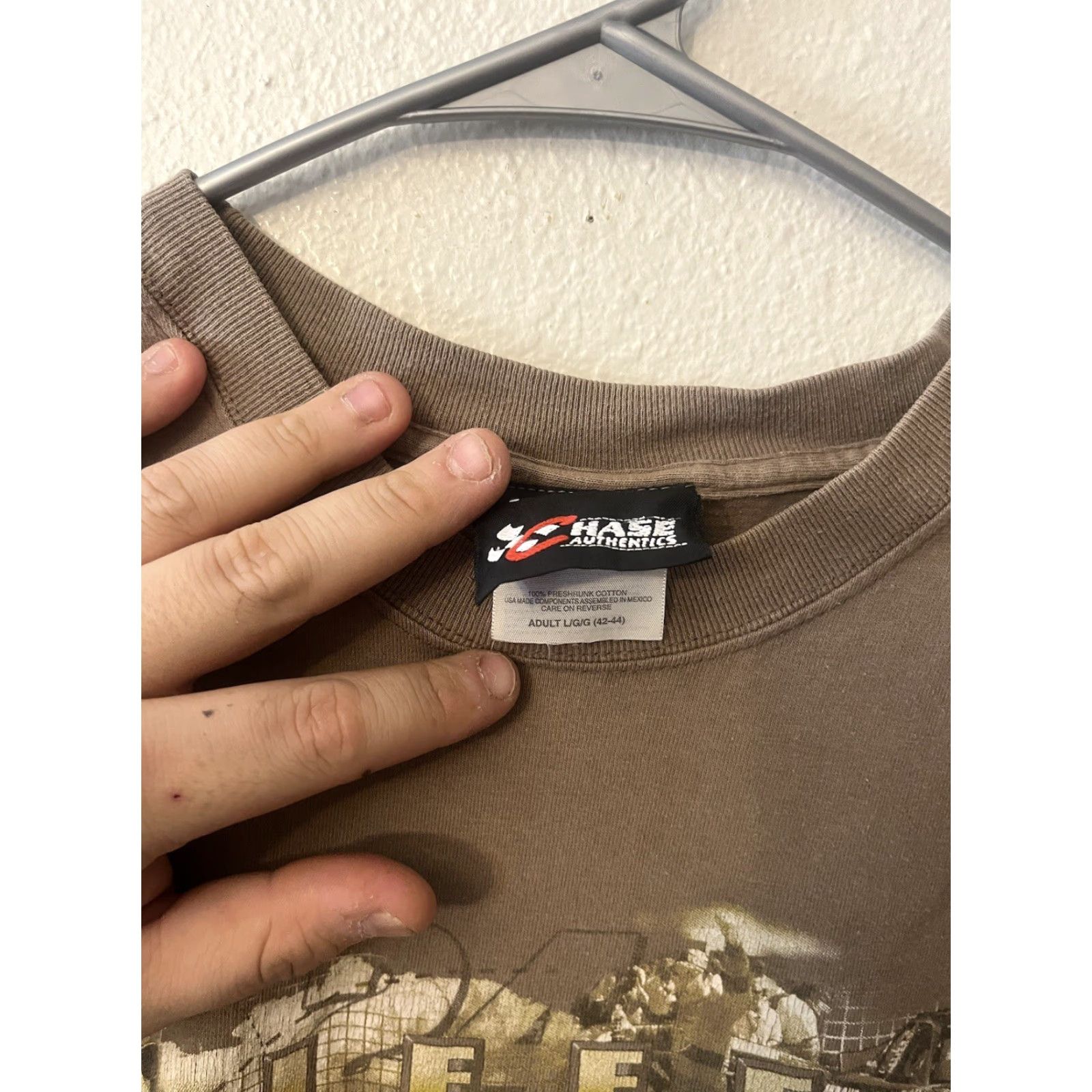 Vintage JEFF GORDON Chase T Shirt Short Sleeve Crew Neck 2000s Double Sided Brown Cotton Mens Large Car Classic NASCAR Size US L / EU 52-54 / 3 - 2 Thumbnail