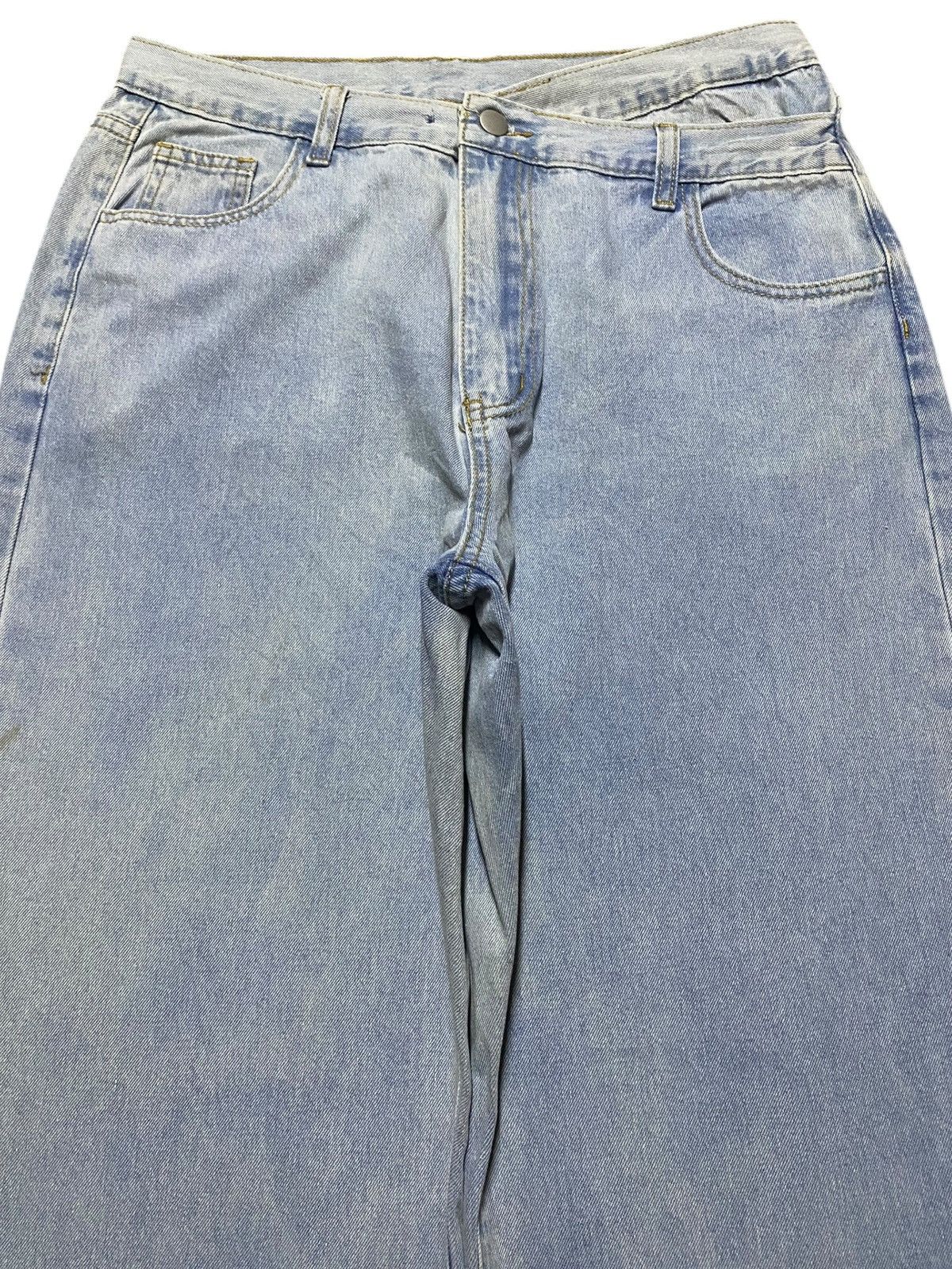 Japanese Brand Dazy Wide Leg Light Wash Jeans Minimalist Korean Style Size US 30 / EU 46 - 3 Thumbnail