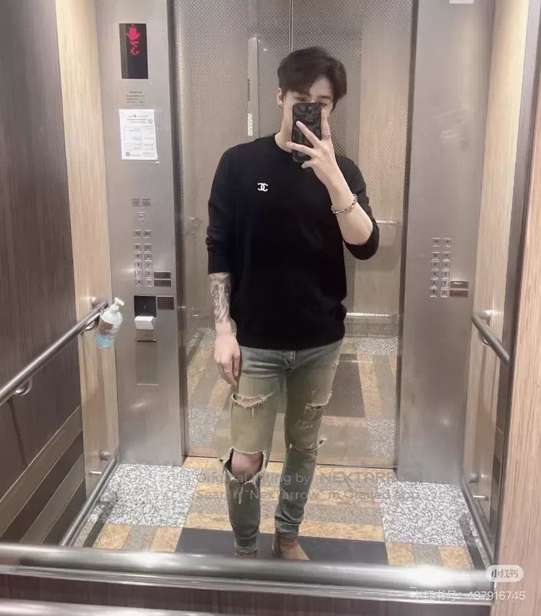 Saint Laurent Paris Saint Laurent Paris Distressed Destroyed Denim Jeans i Size US 31 - 8 Thumbnail