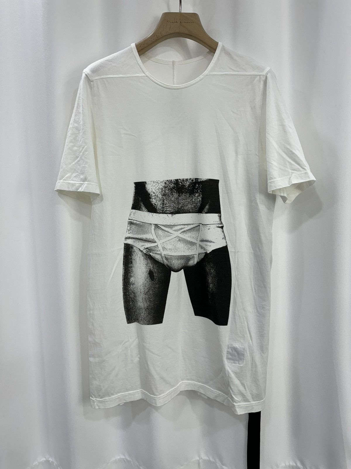 image of Rick Owens Level T Short Sleeve in White, Men's (Size Small)