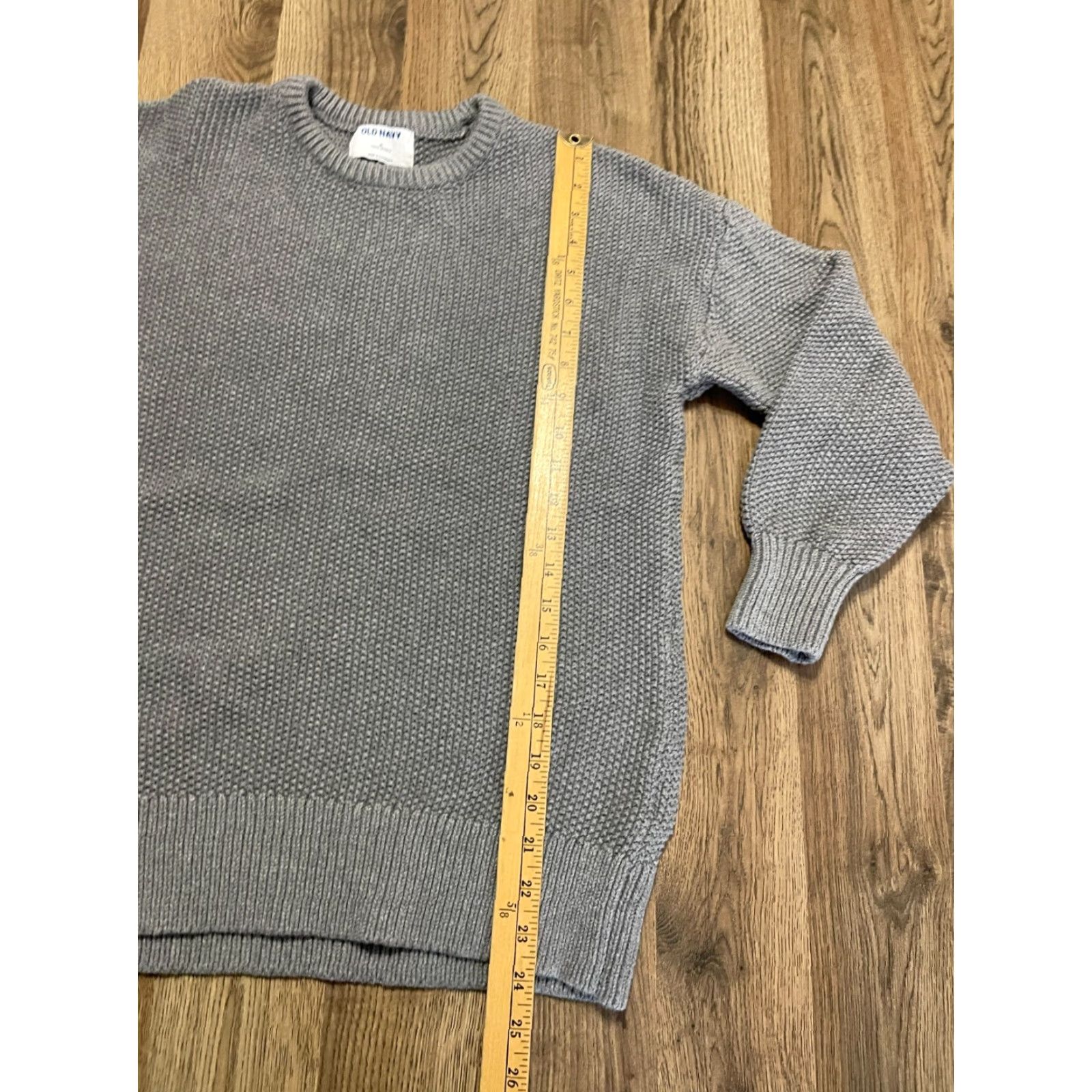 Old Navy Old Navy Sweater Women's M Gray Pullover Tunic Length Crew Neck Long Sleeve Regular Fit Womens Size M / US 6-8 / IT 42-44 - 6 Thumbnail