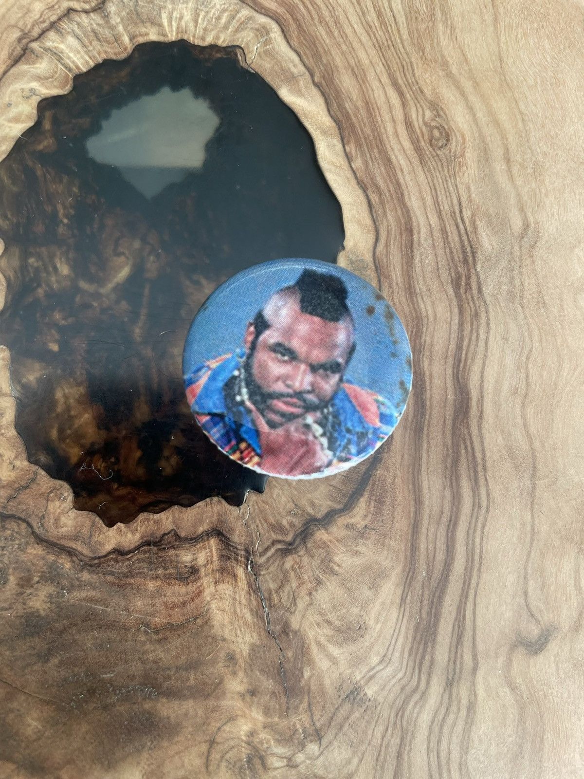 Rap Tees × Vintage Vintage 80s Mr. T Portrait Button Badge Pin Like New Size ONE SIZE - 2 Thumbnail