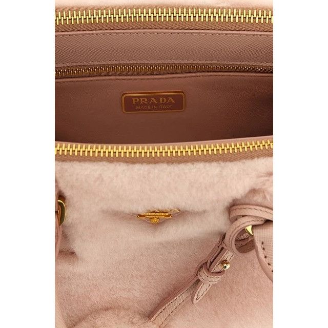 Prada PRADA Galleria Mini Pink Shearling Top Handle Bag New & Auth Size ONE SIZE - 4 Thumbnail