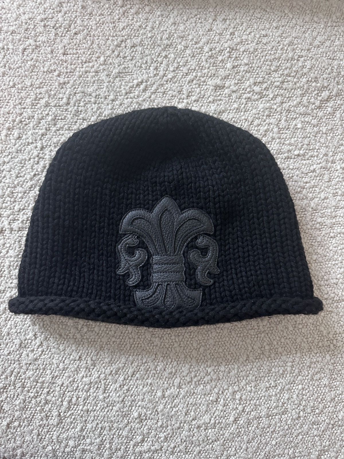 image of Chrome Hearts Cashmere Beanie in Black, Men's