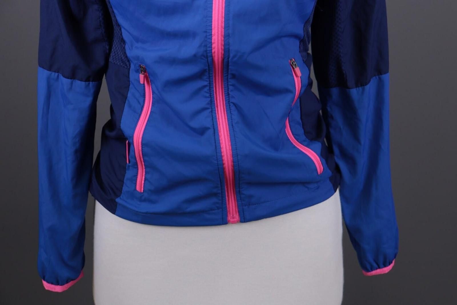 Designer Kari Traa Blue Collorblock Full Zip Waterproof Jacket SzXS Size XS / US 0-2 / IT 36-38 - 2 Thumbnail