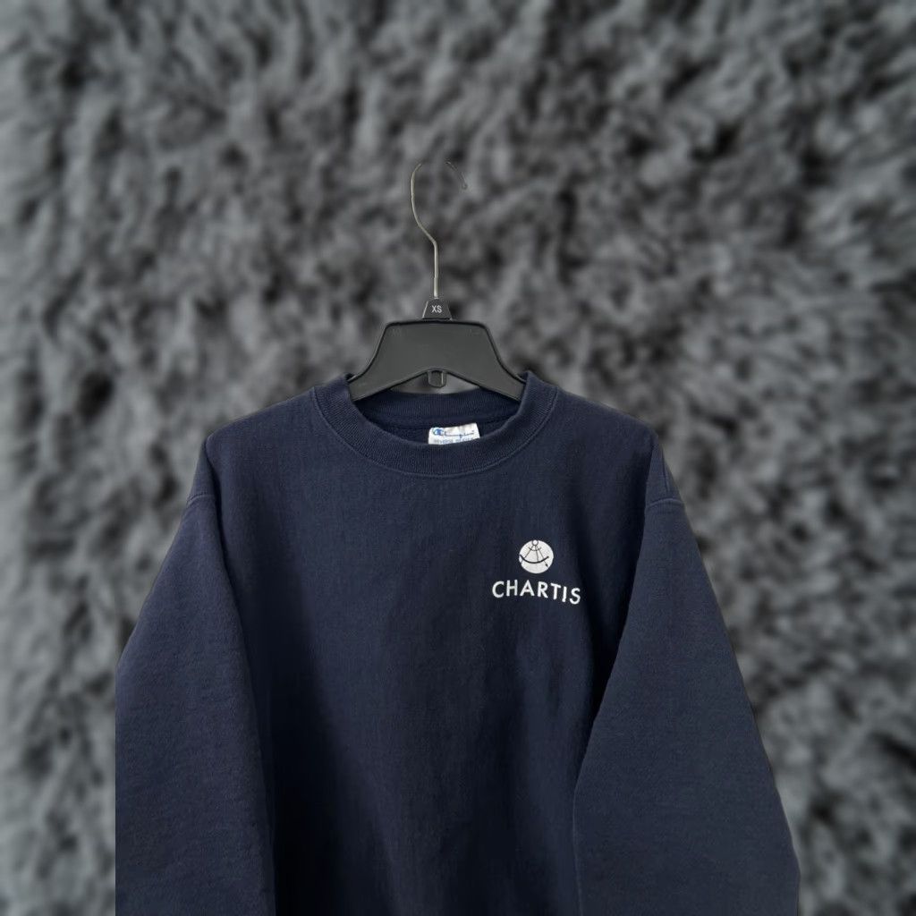 Champion VINTAGE Champion Reverse Weave Crewneck Sweatshirt Mens M Navy Logo Pullover Sweatshirt Size US M / EU 48-50 / 2 - 1 Thumbnail