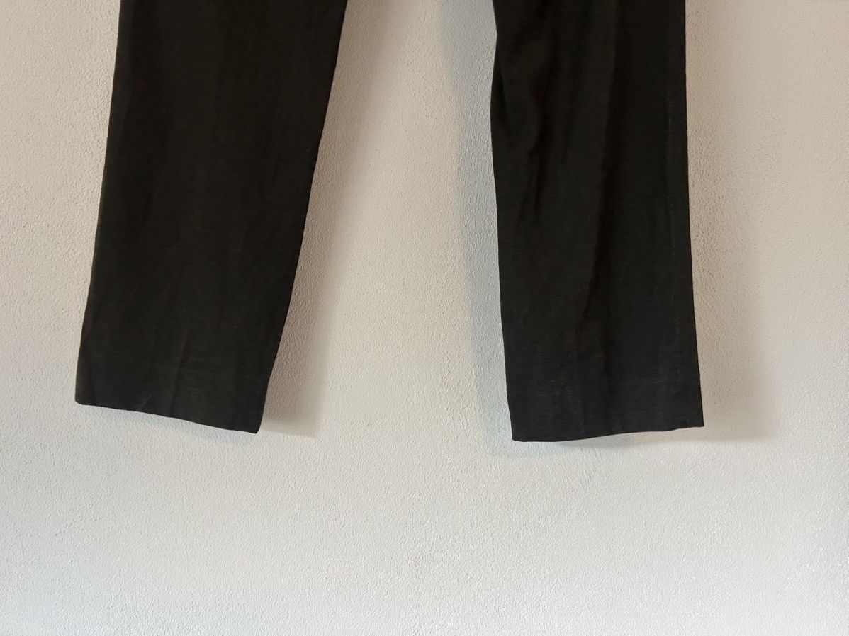 Maison Margiela Maison Margiela Dark Green Wool-Linen Blend Trousers Size US 34 / EU 50 - 9 Thumbnail