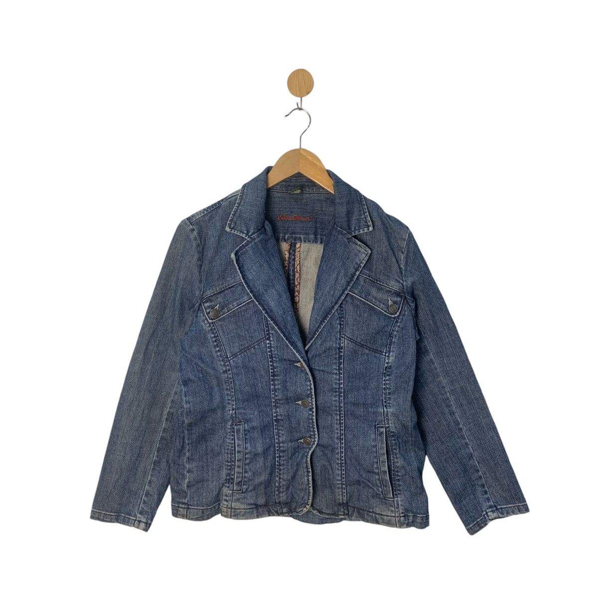 Eddie Bauer × Vintage Eddie Bauer Denim Jacket Jeans Women Size M / US 6-8 / IT 42-44 - 1 Thumbnail