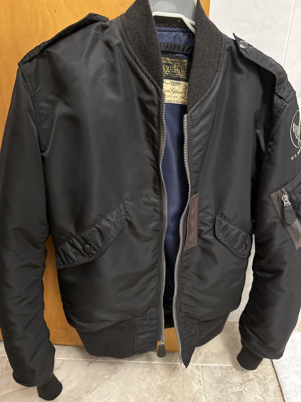 Buzz Rickson's William Gibson Collection Black L-2B Flight Jacket | Grailed