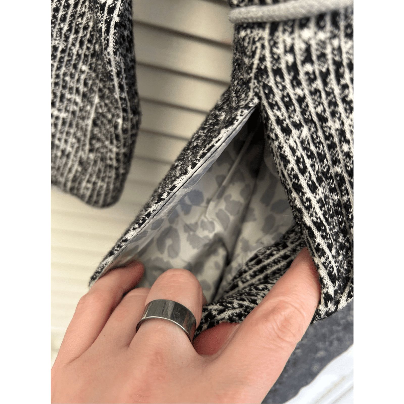 Anthropologie CAbi Fall The Times Jacket, White Black Coat, Sz XS, MP $189 Size XS / US 0-2 / IT 36-38 - 6 Thumbnail