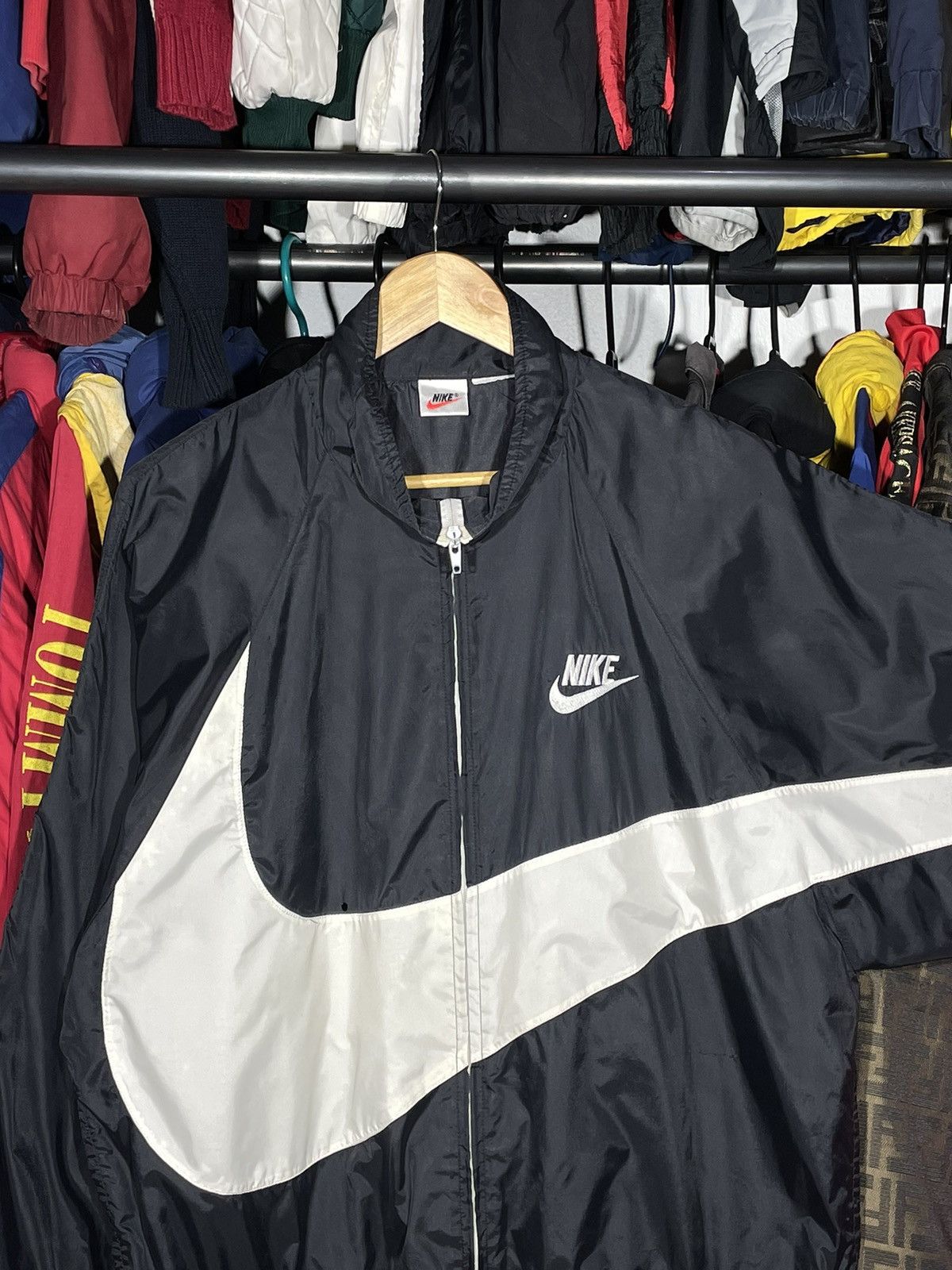 Nike × Vintage Windbreaker Nike Big Swoosh Vintage 90’s Size US M / EU 48-50 / 2 - 6 Thumbnail