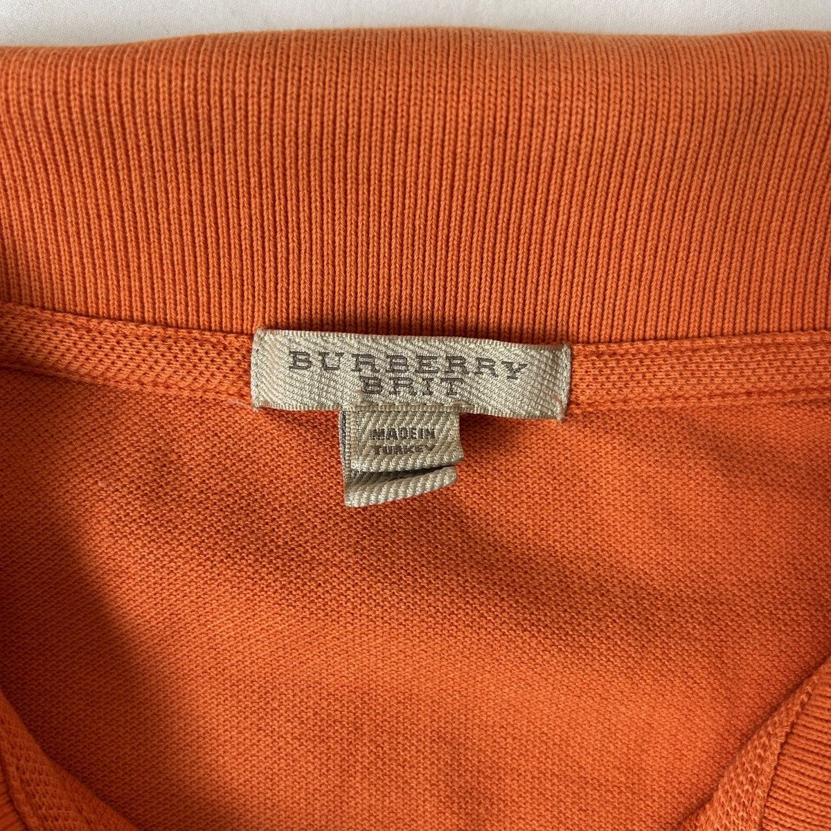 Burberry CRAZY 🦊 Burberry Brit polo t-shirt orange nova check Size US S / EU 44-46 / 1 - 5 Thumbnail