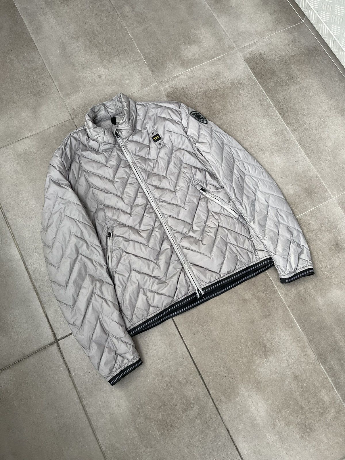 Other Blauer USA Sleeve Logo Quilted Grey Light Puffer Jacket Size US M / EU 48-50 / 2 - 8 Thumbnail
